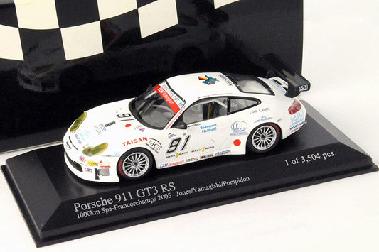 Minichamps 1:43 Porsche 911 GT3 RSR Yamagishi/Pompidou/Caffi Team T2M Motorsport #91 1000KM SPA 2005 400056991