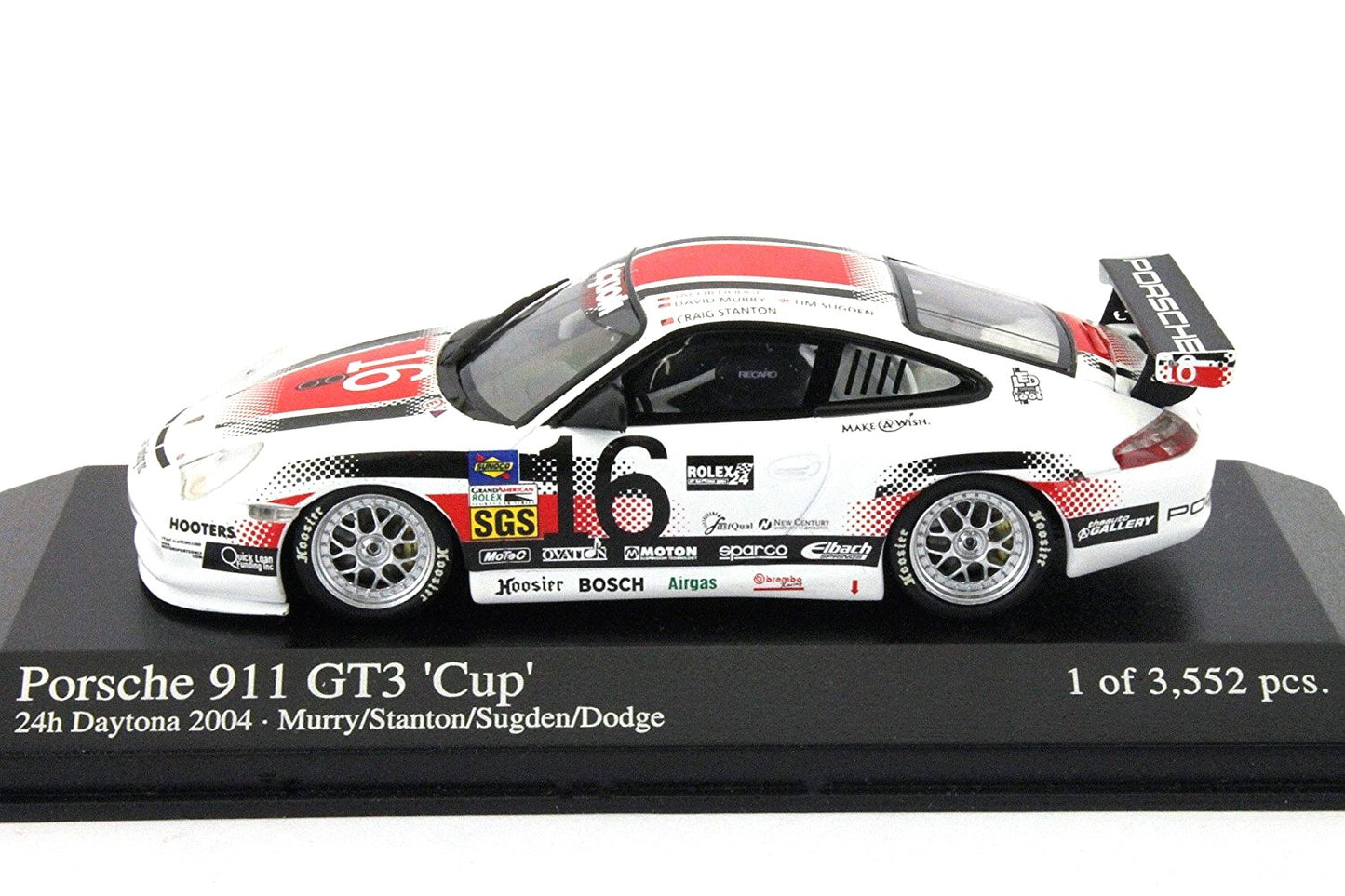 Minichamps 1:43 Porsche 911 GT3 Cup Murry/Stanton/Sugden/Dodge Team AASCO Performance #16 24H Daytona 2004 400046216
