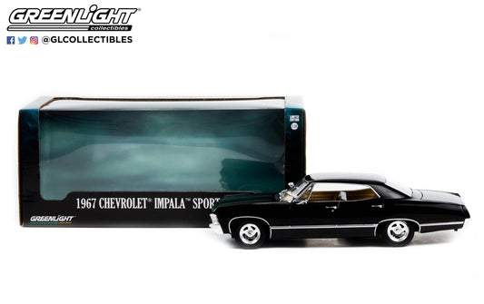 GreenLight 1:24 1967 Chevrolet Impala Sport Sedan - Tuxedo Black 84035