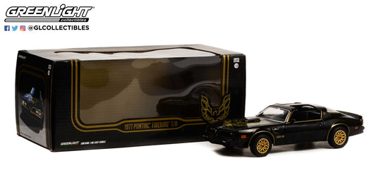 GreenLight 1:24 1977 Pontiac Firebird Trans Am - Starlite Black with Golden Eagle Hood 84036