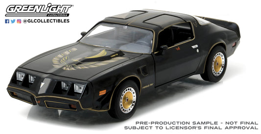 GreenLight 1:24 1980 Pontiac Firebird Trans Am Turbo 4.9L - Starlight Black with Golden Eagle Hood 84037