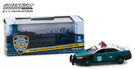 GreenLight 1:43 2014 Ford Police Interceptor Sedan - New York City Police Department (NYPD) Vintage Show Vehicle 86094