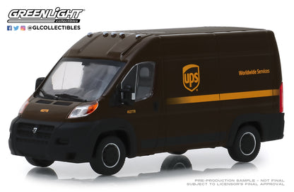 GreenLight 1:43 2018 Dodge Ram ProMaster 2500 Cargo High Roof - United Parcel Service (UPS) Worldwide Services 86156