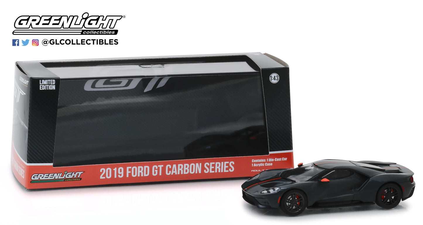 GreenLight 1/43 2019 Ford GT - 2019 GT Carbon Series - Orange Accent Color Package 86160