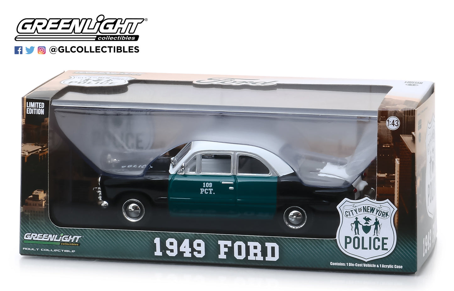 GreenLight 1/43 1949 Ford - New York City Police Dept (NYPD) 86165