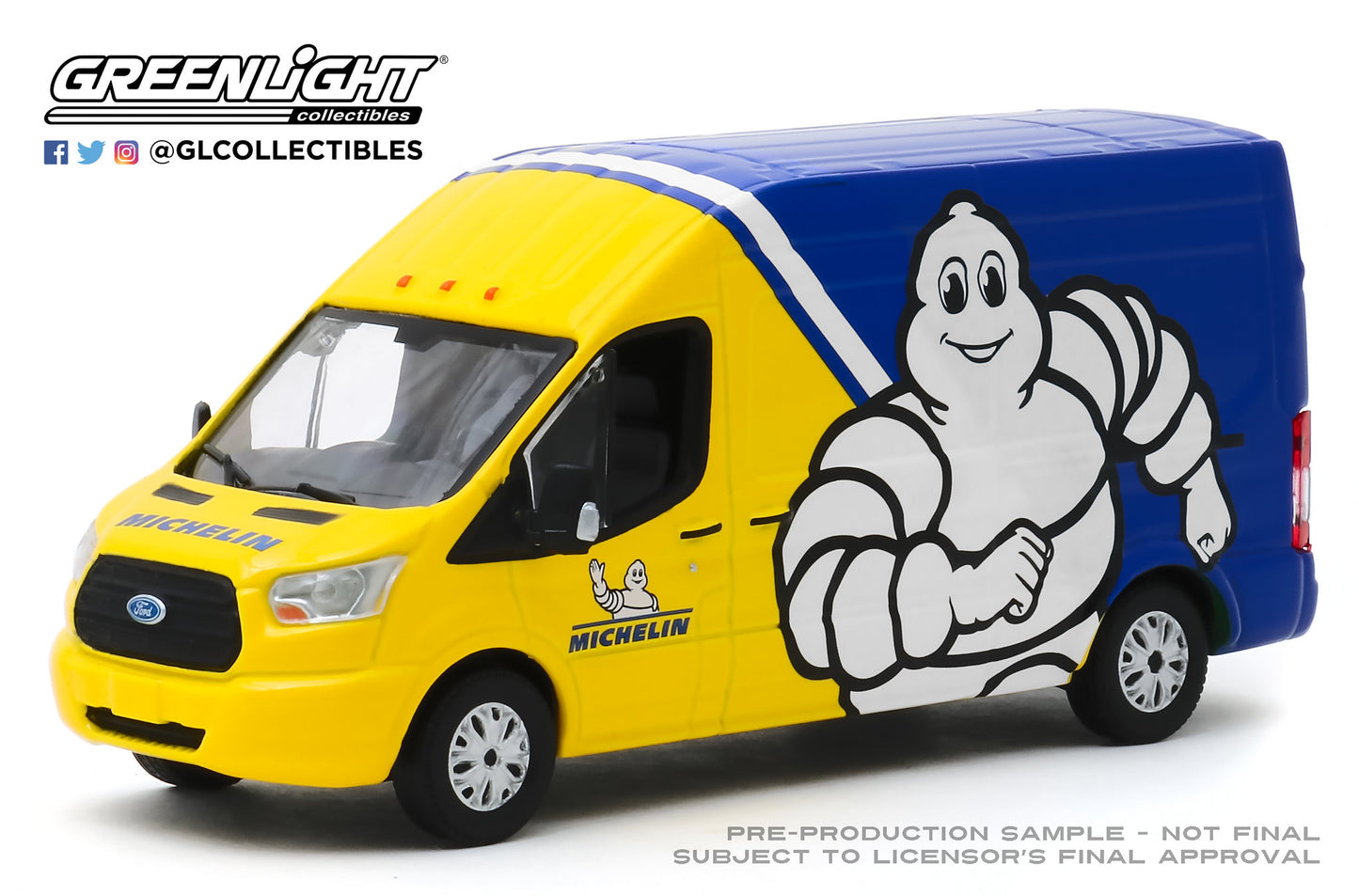 GreenLight 1:43 2019 Ford Transit LWB High Roof - Michelin Tires 86175