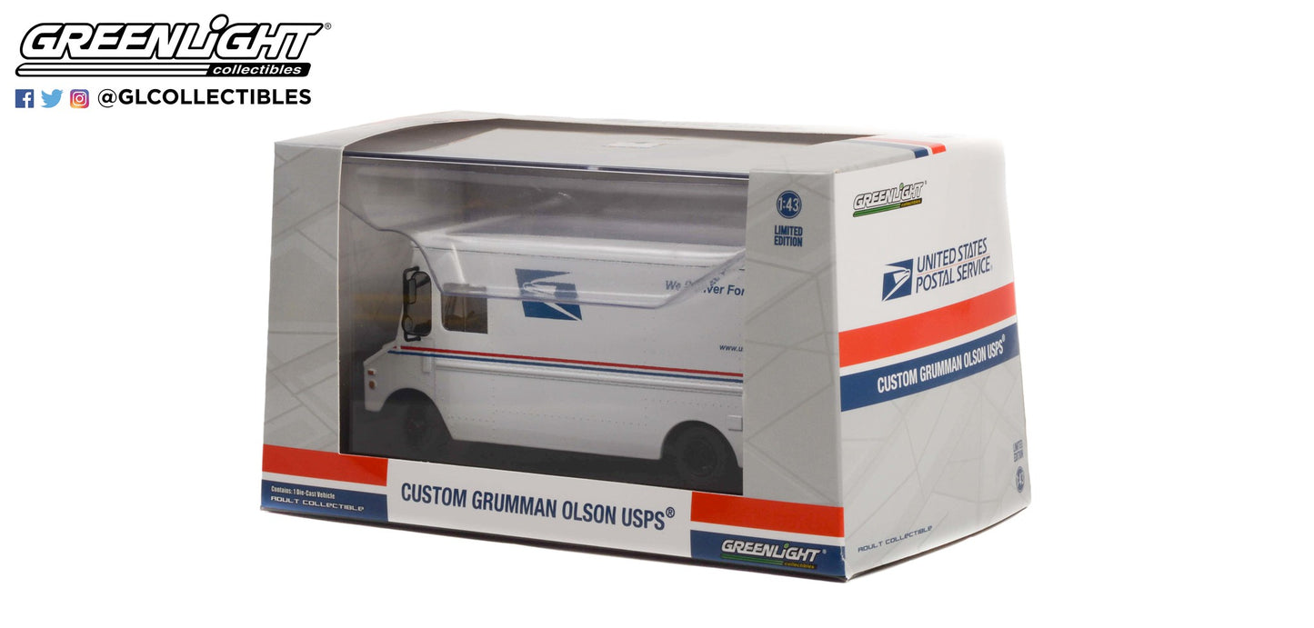 GreenLight 1:43 Grumman Olson - United States Postal Service (USPS) Delivery Truck Custom 86194