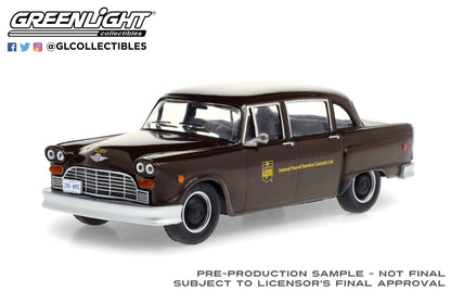 GreenLight 1:43 1975 Checker Taxicab Parcel Delivery - United Parcel Service (UPS) Canada Ltd 86196