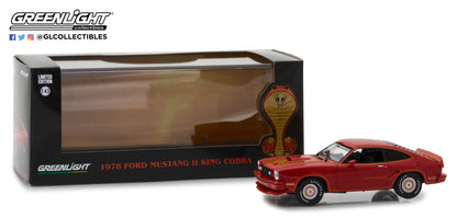 GreenLight 1:43 1978 Ford Mustang II King Cobra - Red & Black 86321