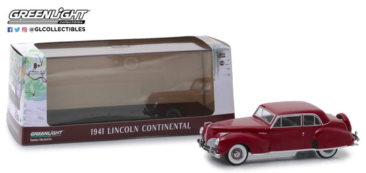 GreenLight 1/43 1941 Lincoln Continental - Mayfair Maroon 86324