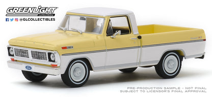 GreenLight 1:43 1970 Ford F-100 - Pinto Yellow and Pure White 86339