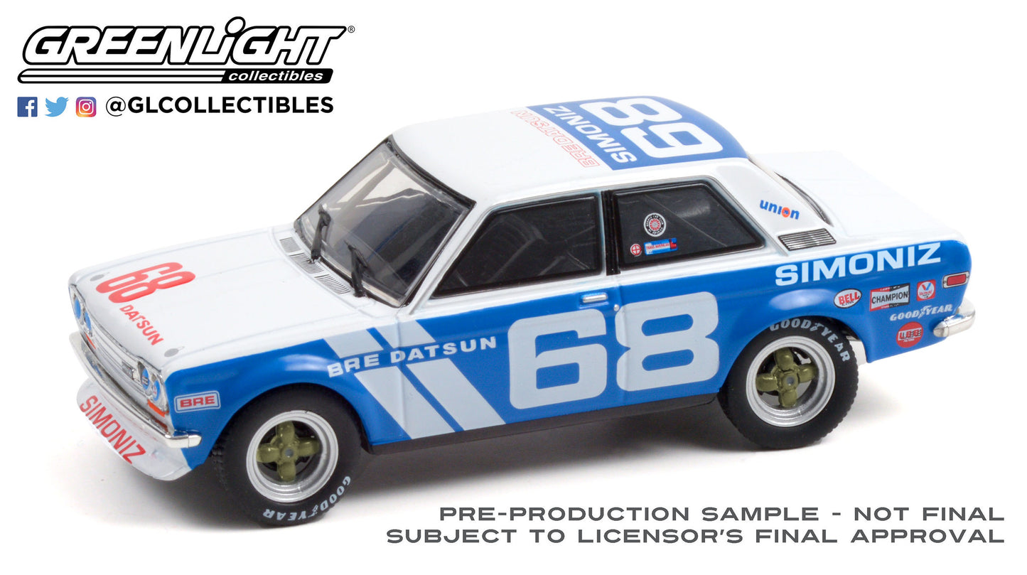 GreenLight 1:43 Tokyo Torque - 1972 Datsun 510 - #68 Brock Racing Enterprises (BRE) Guest Car - Peter Gregg 86346