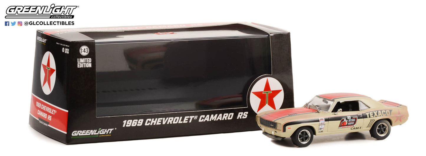 GreenLight 1:43 1969 Chevrolet Camaro RS - Texaco #18 - 2021 OPTIMA Ultimate Street Car National Champion - GTV Class 86353