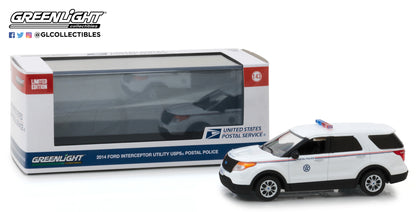 GreenLight 1/43 2014 Ford Explorer United States Postal Service (USPS) Postal Police 86524
