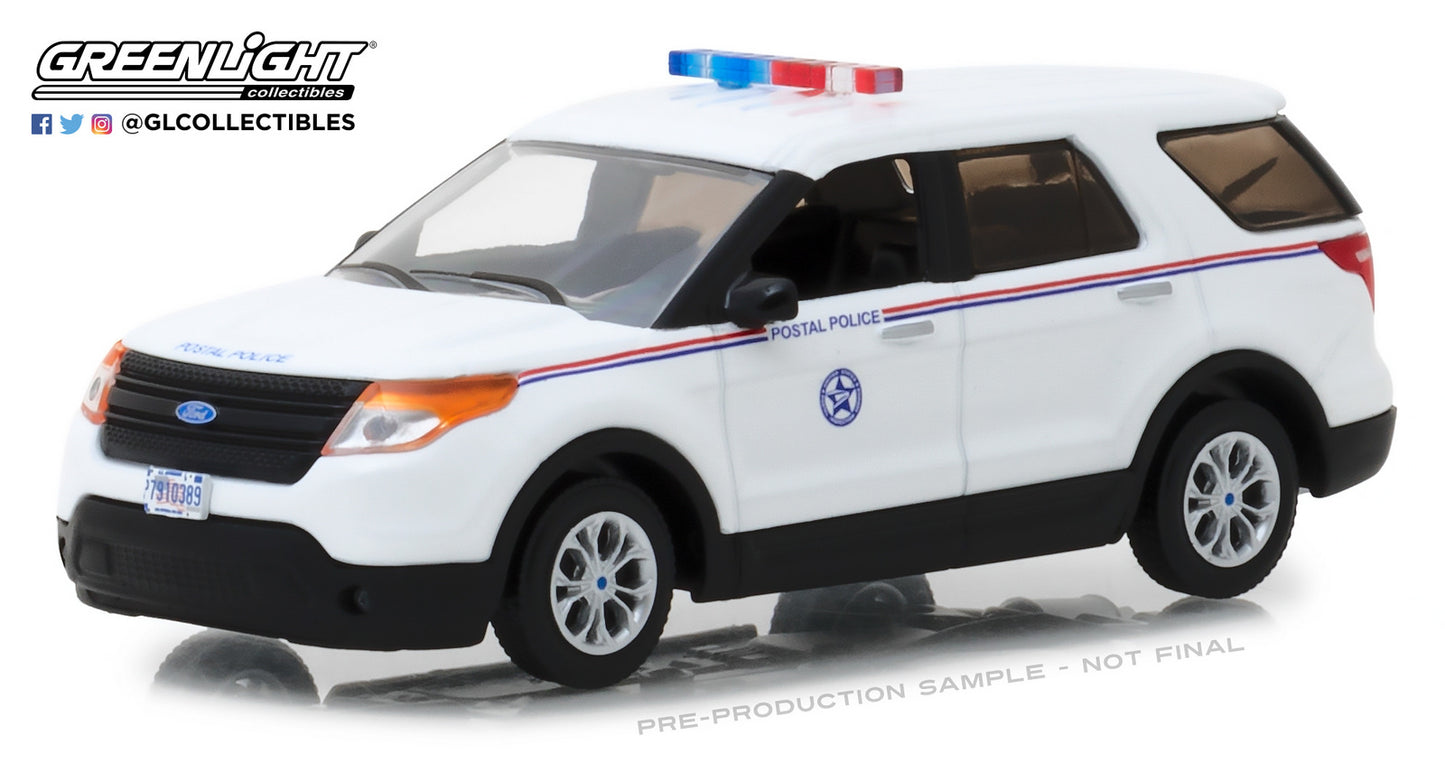 GreenLight 1/43 2014 Ford Explorer United States Postal Service (USPS) Postal Police 86524