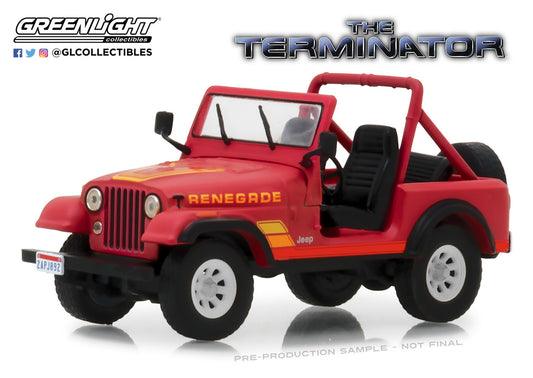 GreenLight 1/43 The Terminator (1984) - Sarah Connor s 1983 Jeep CJ-7 Renegade 86533
