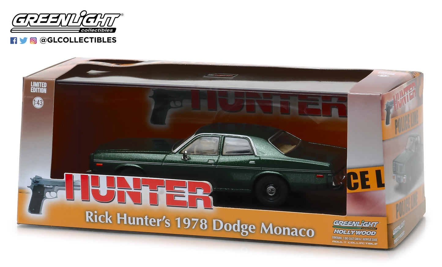 GreenLight 1/43 Hunter (1984-91 TV Series) - 1978 Dodge Monaco 86537