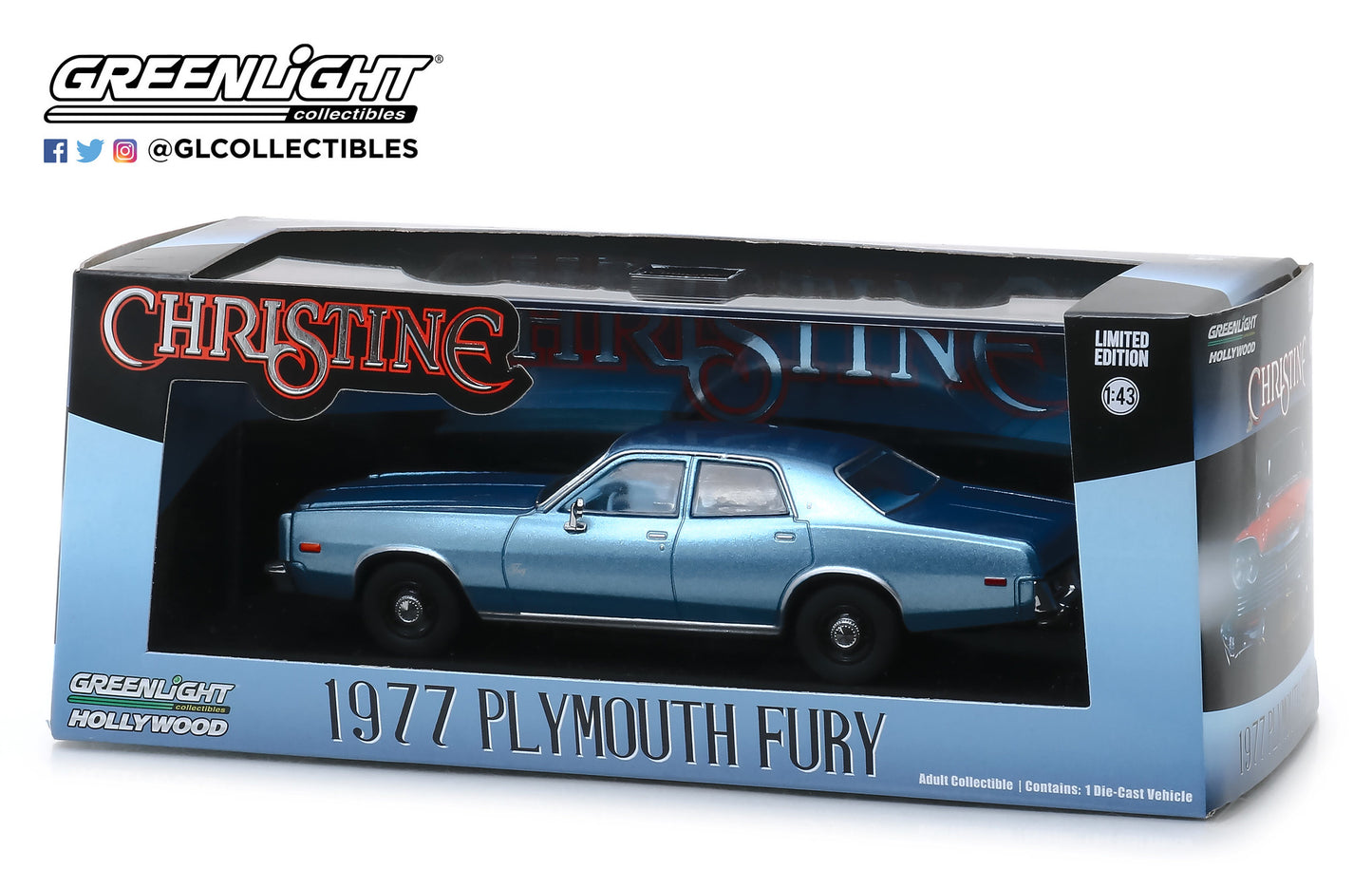 GreenLight 1:43 Christine (1983) - Detective Rudolph Junkins 1977 Plymouth Fury 86559