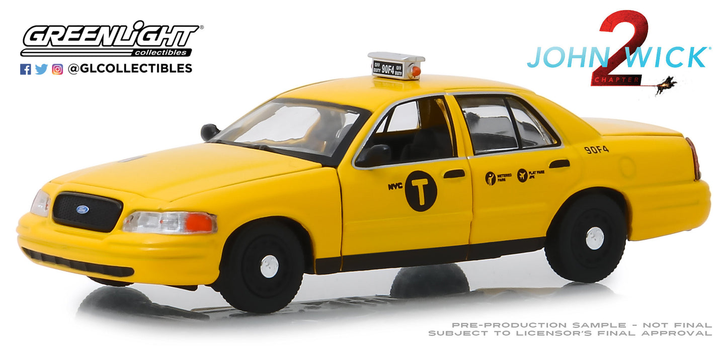 GreenLight 1/43 John Wick: Chapter 2 (2017) - 2008 Ford Crown Victoria Taxi 86561