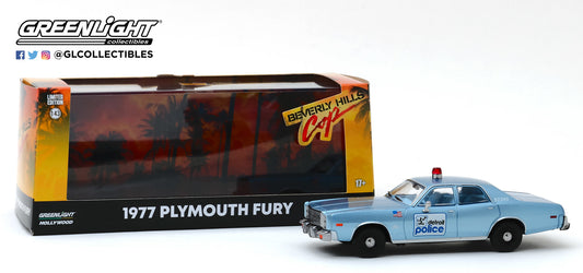 GreenLight 1:43 Beverly Hills Cop (1984) - 1977 Plymouth Fury Detroit Police 86565