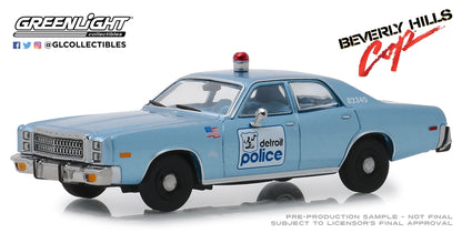GreenLight 1:43 Beverly Hills Cop (1984) - 1977 Plymouth Fury Detroit Police 86565