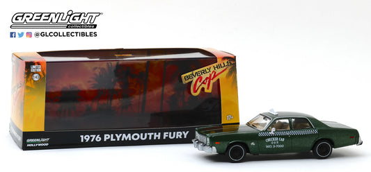 GreenLight 1:43 Beverly Hills Cop (1984) - 1976 Plymouth Fury Checker Cab 069 WO. 3-7000 86566