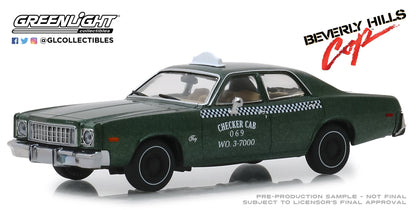 GreenLight 1:43 Beverly Hills Cop (1984) - 1976 Plymouth Fury Checker Cab 069 WO. 3-7000 86566