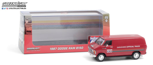 GreenLight 1:43 1987 Dodge Ram B150 Van 71st Annual Indianapolis 500 Mile Race Official Truck 86576