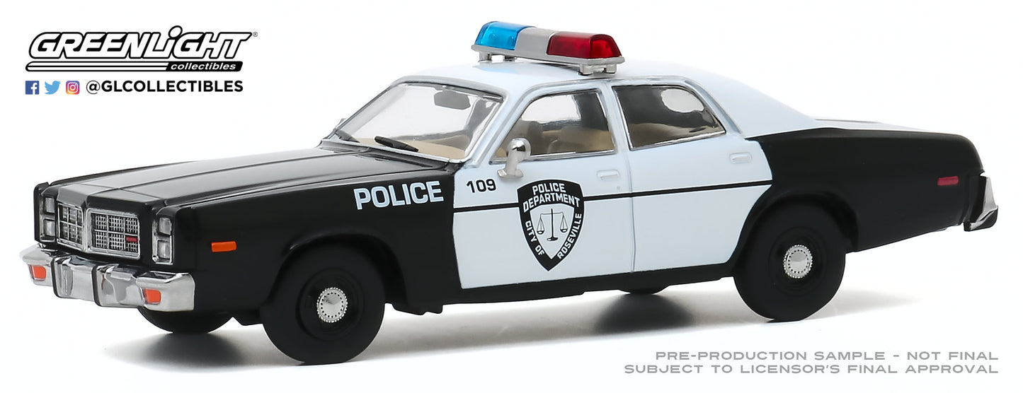 GreenLight 1:43 1977 Dodge Monaco - Police Department City of Roseville 86588