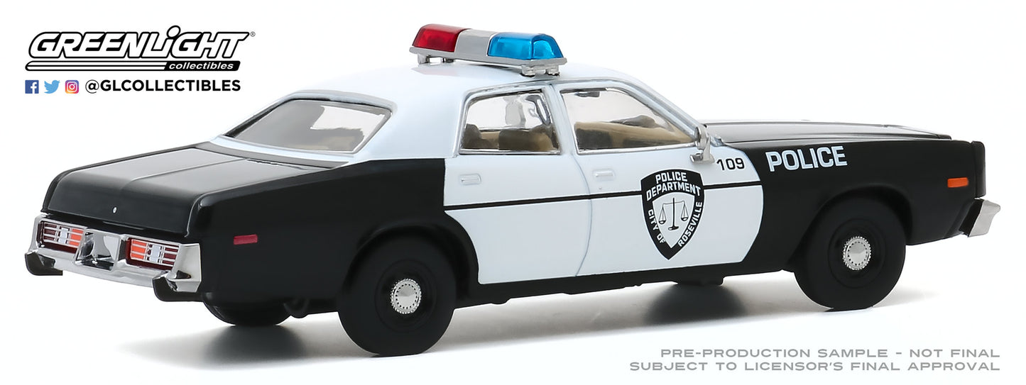 GreenLight 1:43 1977 Dodge Monaco - Police Department City of Roseville 86588