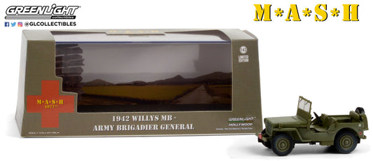 GreenLight 1:43 M*A*S*H (1972-83 TV Series) - 1942 Willys MB - Army Brigadier General 86593