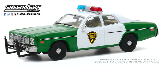 GreenLight 1:43 1975 Plymouth Fury - Chickasaw County Sheriff 86595