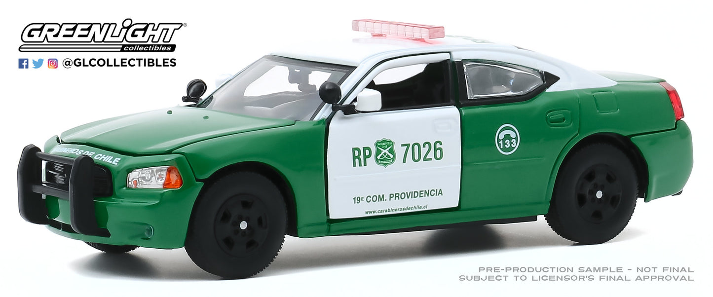 GreenLight 1:43 2008 Dodge Charger Police - Carabineros de Chile 86596