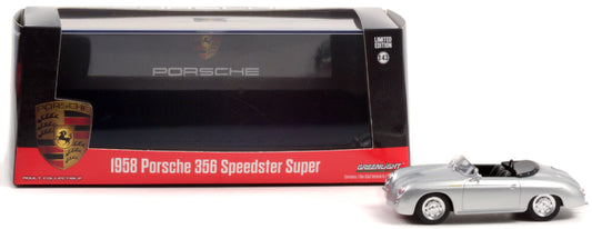 GreenLight 1:43 1958 Porsche 356 Speedster Super - Silver Metallic 86597