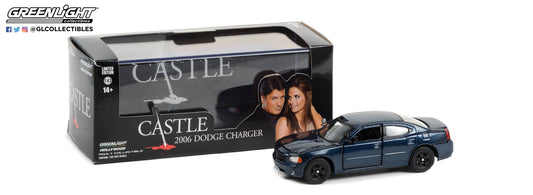 GreenLight 1:43 Castle (2009-16 TV Series) - Detective Kate Beckett's 2006 Dodge Charger - Midnight Blue Pearlcoat 86604