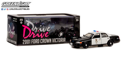 GreenLight 1:43 Drive (2011) - 2001 Ford Crown Victoria Police Interceptor - Los Angeles Police Department (LAPD) 86609