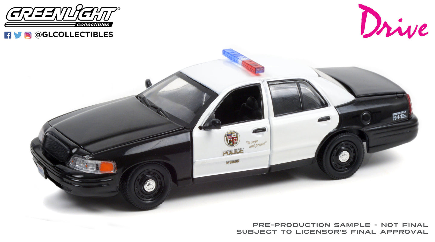 GreenLight 1:43 Drive (2011) - 2001 Ford Crown Victoria Police Interceptor - Los Angeles Police Department (LAPD) 86609