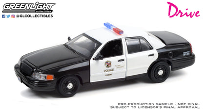 GreenLight 1:43 Drive (2011) - 2001 Ford Crown Victoria Police Interceptor - Los Angeles Police Department (LAPD) 86609