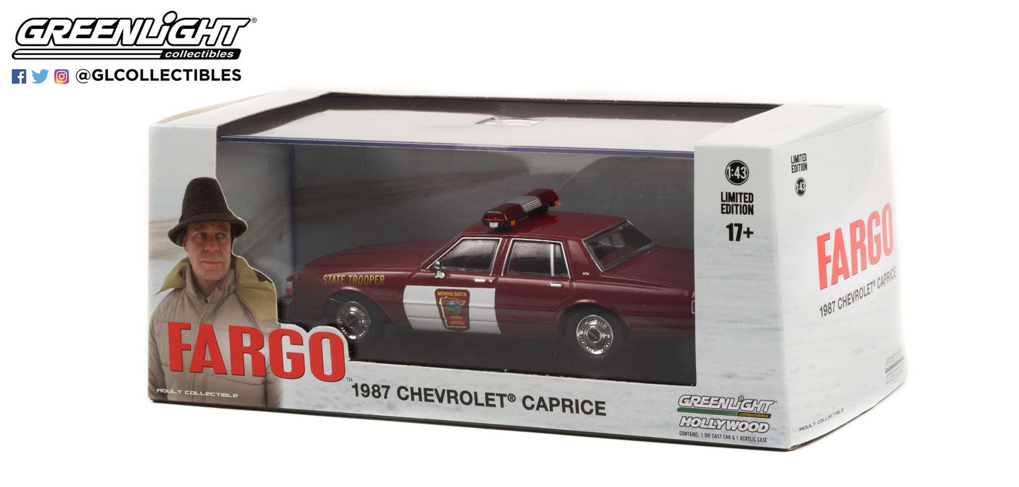 GreenLight 1:43 Fargo (1996) - 1987 Chevrolet Caprice - Minnesota State Trooper 86610