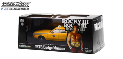 GreenLight 1:43 Rocky III (1982) - 1978 Dodge Monaco - City Cab Co. 86612