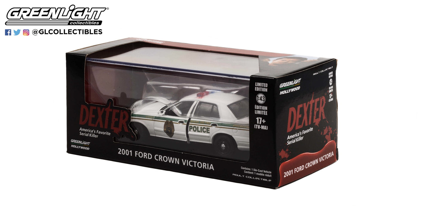 GreenLight 1:43 Dexter (2006-13 TV Series) - 2001 Ford Crown Victoria Police Interceptor - Miami Metro Police Department 86613