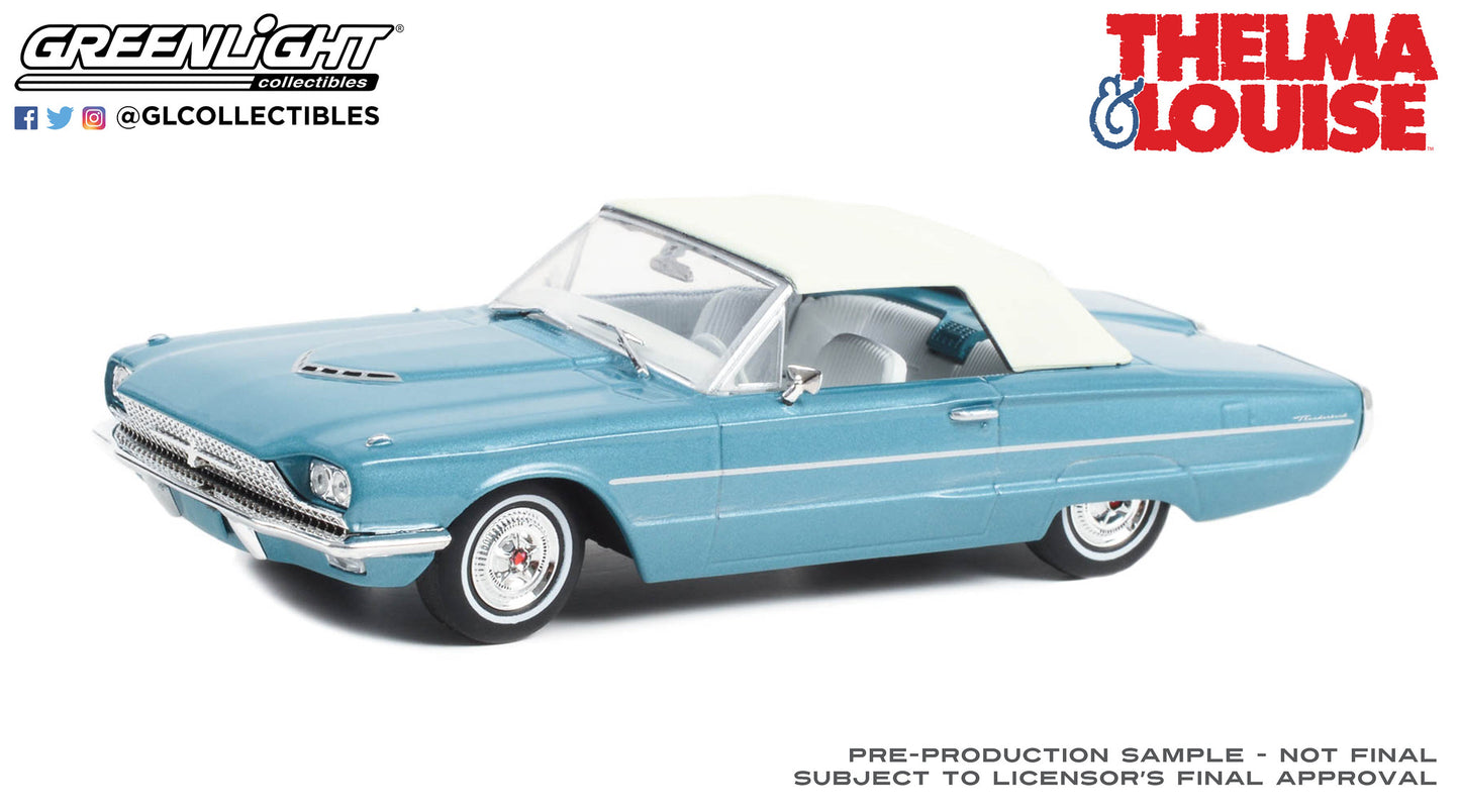 GreenLight 1:43 Thelma & Louise (1991) - 1966 Ford Thunderbird Convertible (Top-Up) 86619