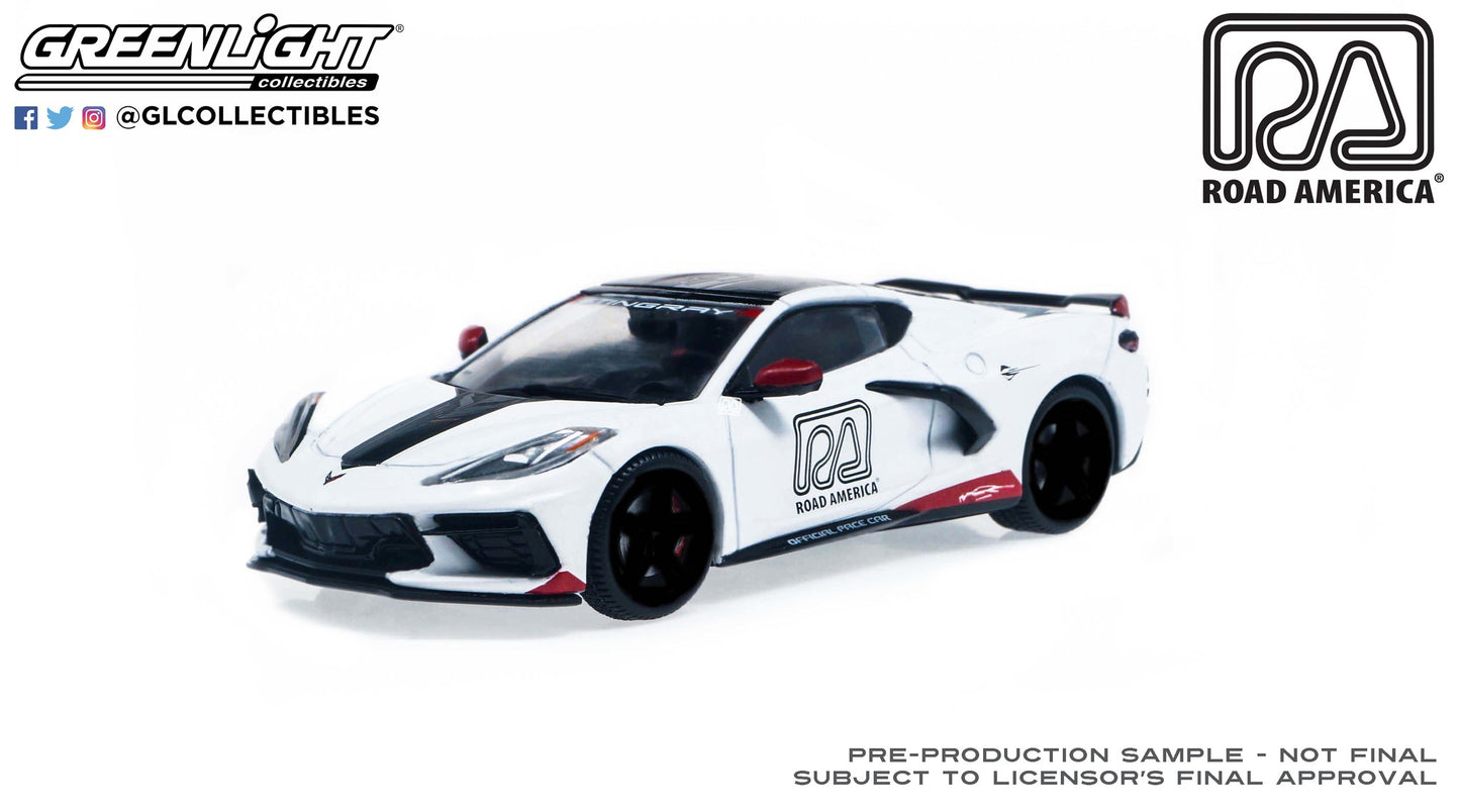GreenLight 1:43 2020 Chevrolet Corvette C8 Stingray Coupe - Road America Official Pace Car 86623