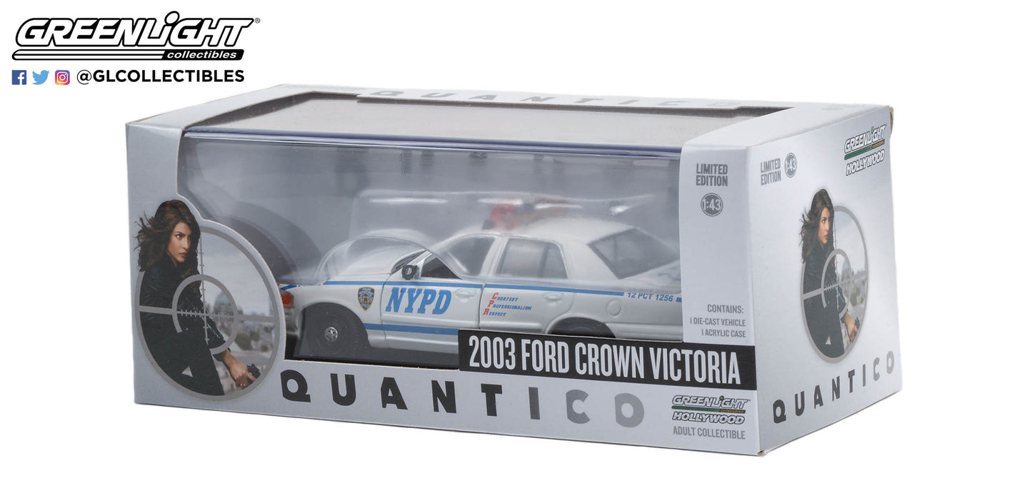 GreenLight 1:43 Quantico (2015-18 TV Series) - 2003 Ford Crown Victoria Police Interceptor New York City Police Dept (NYPD) 86633