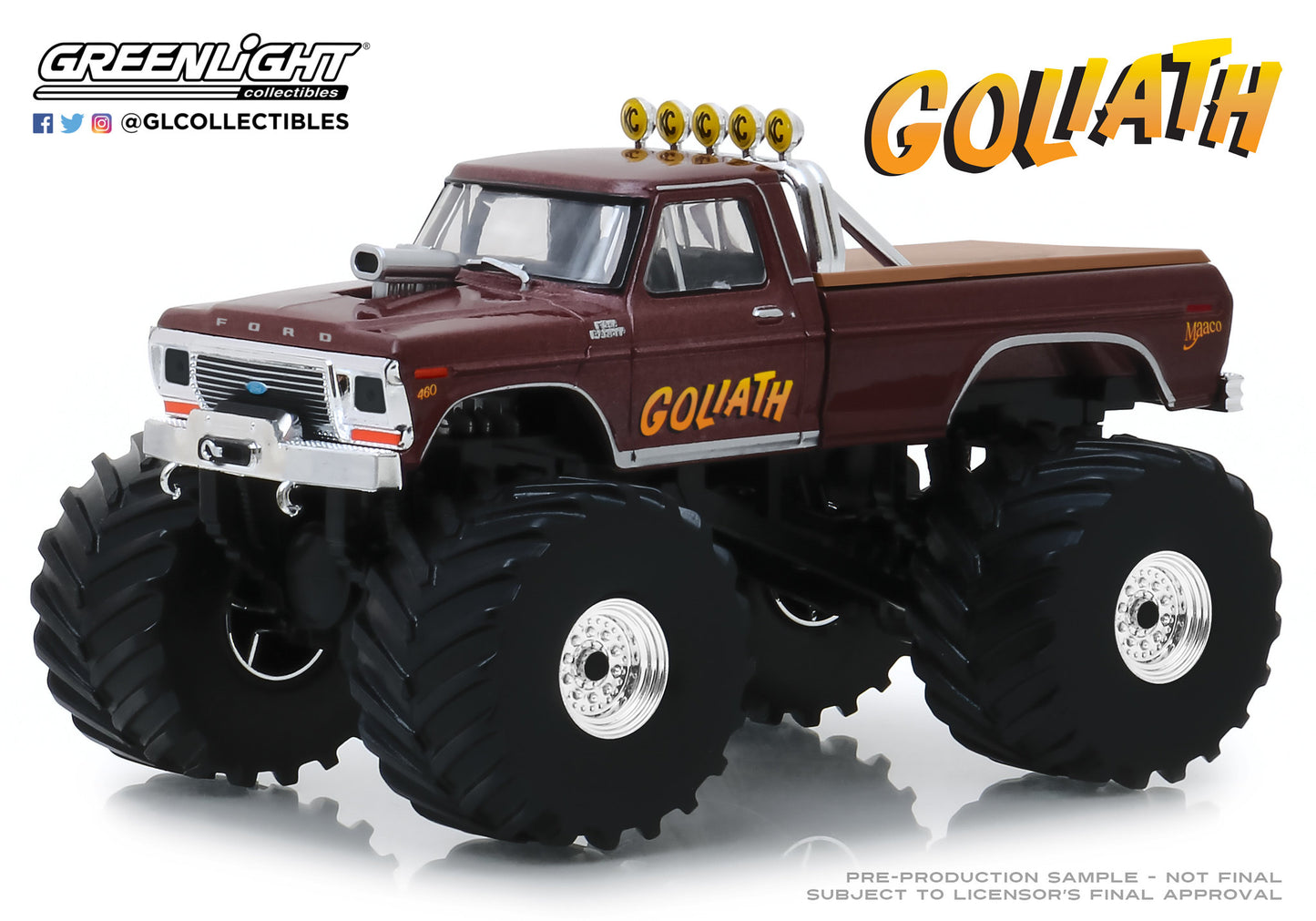 GreenLight 1:43 Kings of Crunch - Goliath - 1979 Ford F-250 Monster Truck (with 66-Inch Tires) 88023
