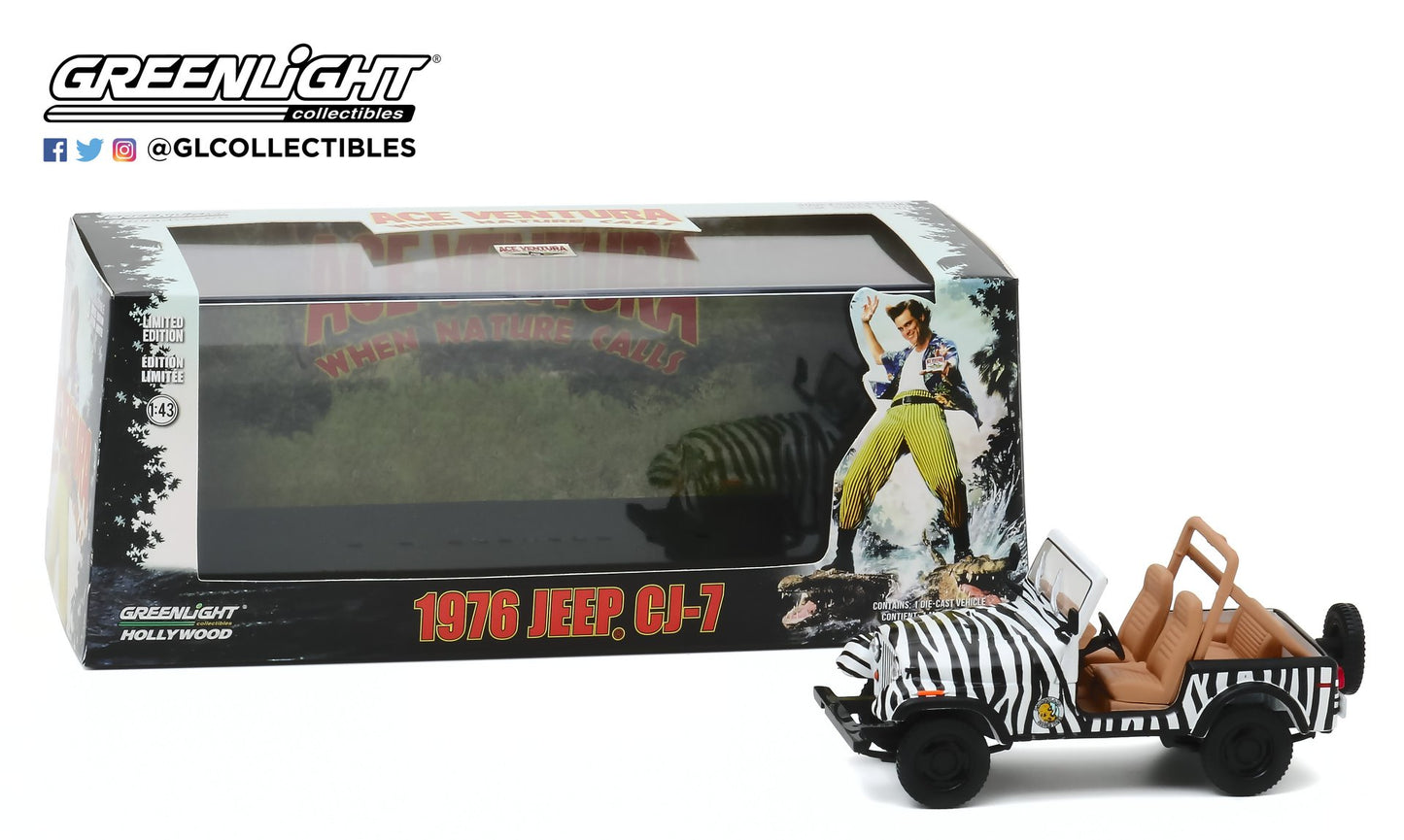 GreenLight 1:43 Ace Ventura: When Nature Calls (1995) - 1976 Jeep CJ-7 86574