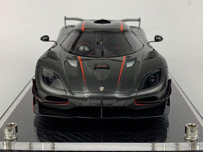 Frontiart 1:18 Koenigsegg Agera RS Genesis Carbon/Red stripe F042-164