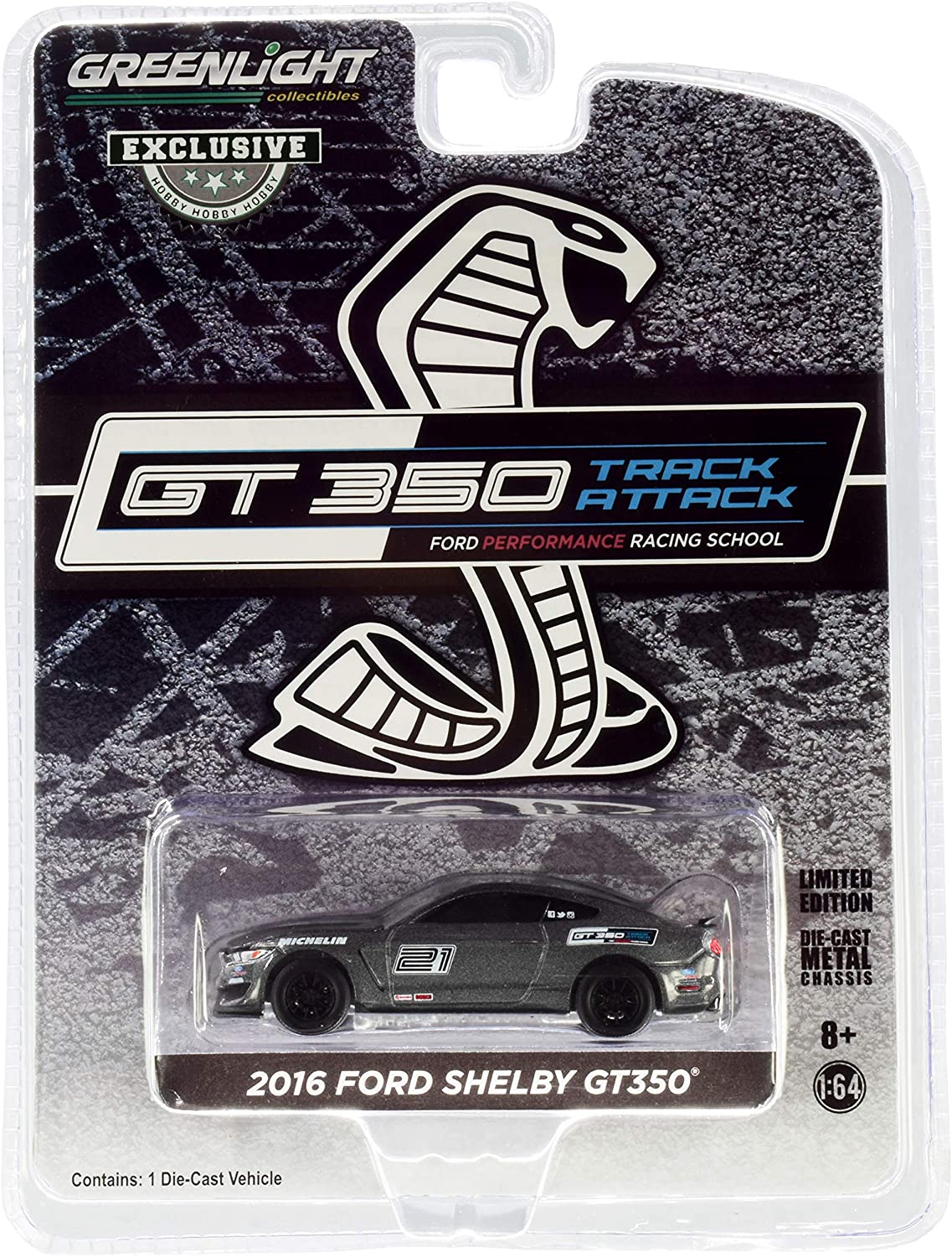 GreenLight 1:64 2016 Ford Mustang Shelby GT350 - Ford Performance Racing School GT350 Track Attack #21 - Magnetic 30192
