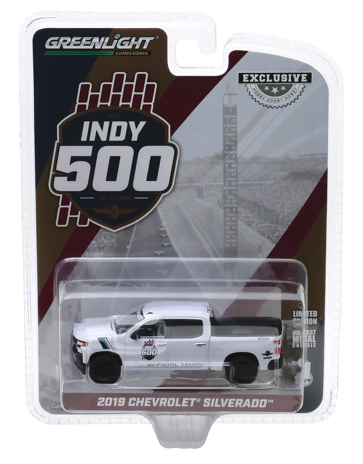 GreenLight 1:64 2019 Chevrolet Silverado 1500 103rd Running of the Indianapolis 500 Official Truck 30163