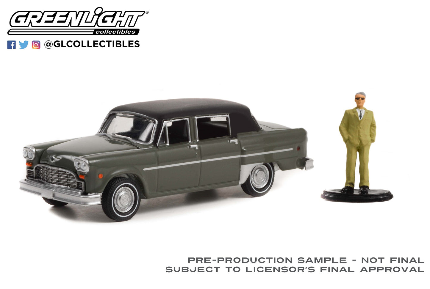 GreenLight 1:64 The Hobby Shop Series 13 - 1982 Checker Marathon A12-E with Driver in Suit 97130-C